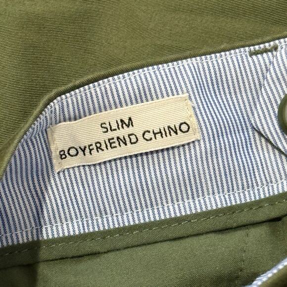 J. Crew Womens Slim Boyfriend Chino Ankle Length Pants Size 28 Army Green - Picture 5 of 11